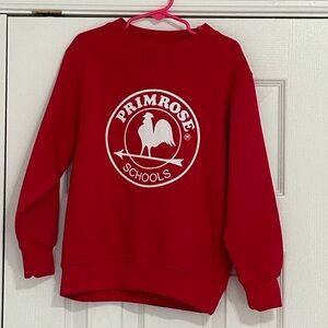 Primrose Dennis Uniform Red Sweatshirt, Size 5, Never Worn.